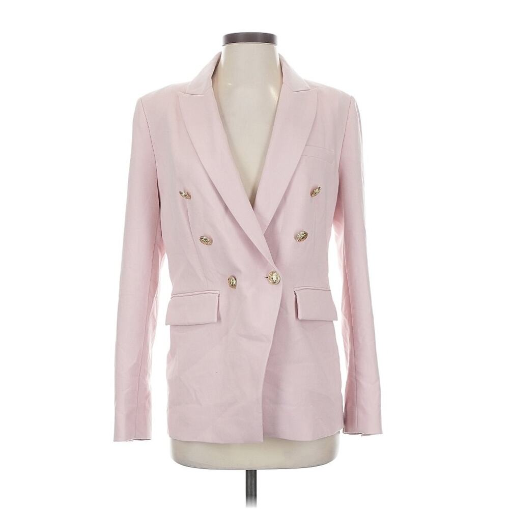 Elie Tahari Light Pink Blazer with Gold Button Detail